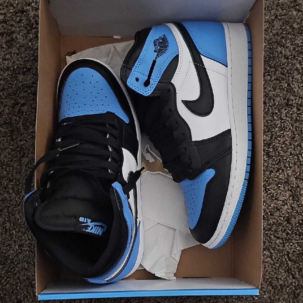 Nike Air Jordan 1 High OG Blue and Black Sneakers